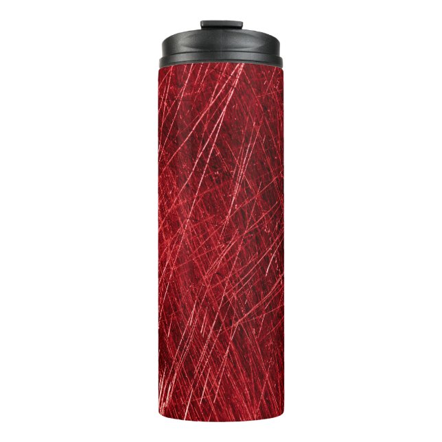 Red scratch abstract backgroundabstract, aged, alu thermosbecher (Vorderseite)
