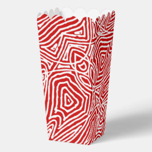 Red Scribbleprint Geschenkschachtel