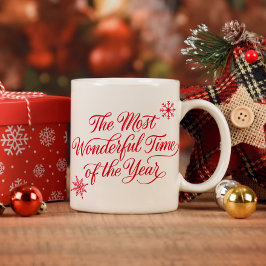Red Script die schönste Weihnachtszeit Kaffeetasse
