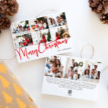 Red Script frohe Weihnachten Jahr in Review 9 Foto<br><div class="desc">Feiern Sie die Saison mit diesem roten Drehbuch Frohe Weihnachten Jahr in Review 9 Foto Ferienkarte mit einer Touch von elegantem Charme. Das schicke Design präsentiert eine einfache rot-weiße Farbpalette, die den gemütlichen Geist des Winters widerspiegelt. Seine moderne und einzigartige Anziehungskraft und seine rustikale Formulierung schaffen ein perfektes Gleichgewicht zwischen...</div>