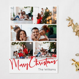 Red Script Frohe Weihnachten Vertical 8 Foto