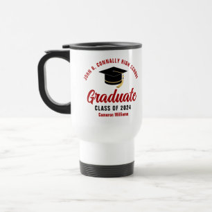 Red Script Graduate Custom Abschluss Reisebecher