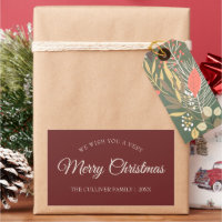 Red Sehr frohe Weihnachtsfamilie Geschenksiegel