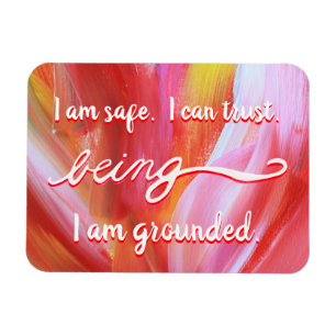 Red "Sein" Root Chakra Awareness Words Magnet