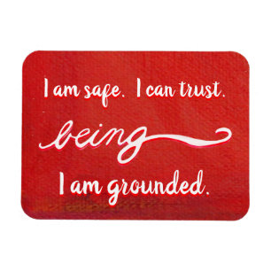 Red "Sein" Root Chakra Awareness Words Magnet