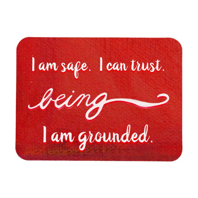 Red "Sein" Root Chakra Awareness Words Magnet (Horizontal)