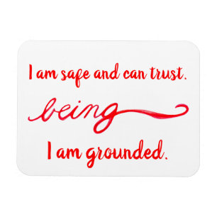 Red "Sein" Root Chakra Awareness Words Magnet