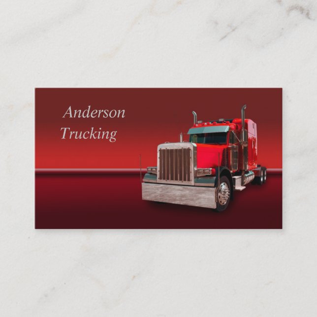Red Semi Business Card Visitenkarte (Vorderseite)
