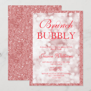 Red Sequins Brunch & Bubbly Brautparty Einladung