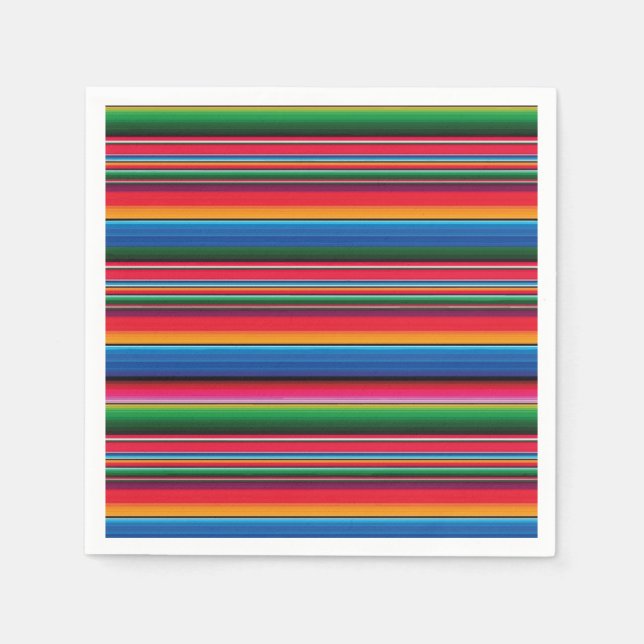 Red Serape Saltillo traditional mexican blanket Fl Serviette (Vorderseite)