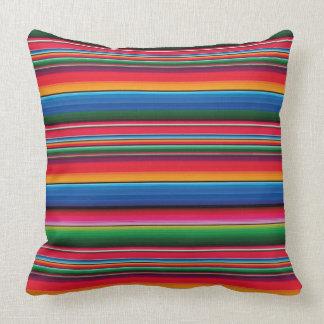 Red serape saltillo traditional mexican blanket kissen
