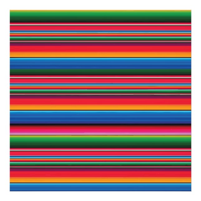Red Serape Saltillo traditional mexican blanket Le Fotodruck (Vorne)