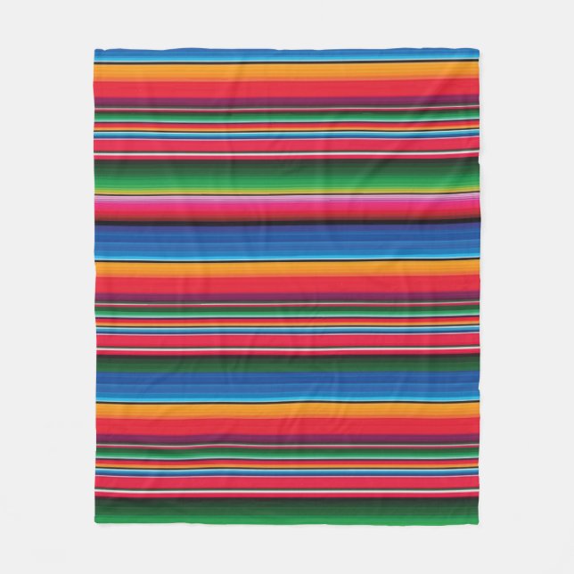 Red Serape Saltillo traditionelle mexicanische Dec Fleecedecke (Vorderseite)