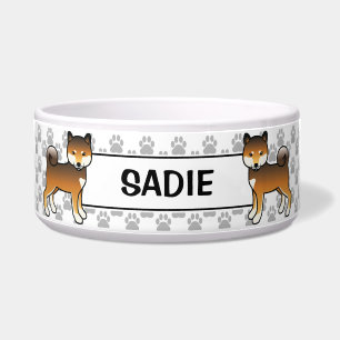 Red Sesame Shiba Inu Niedlicher Hund mit dem Namen Napf