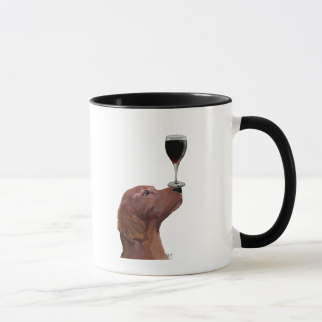 Red Setter Dog Au Vin 2 Tasse (Rechts)