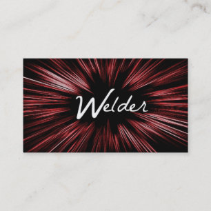 Red Shining Star Welder Carte de visite