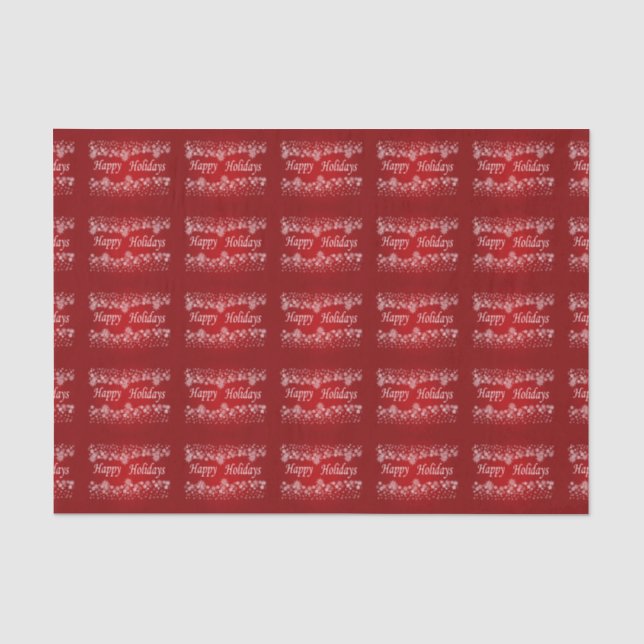Red Shinry Stars Happy Holiday Tissue Seidenpapier (Vorderseite)
