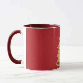 Red Shiny Christmas Tree Personalized Photo Tasse
