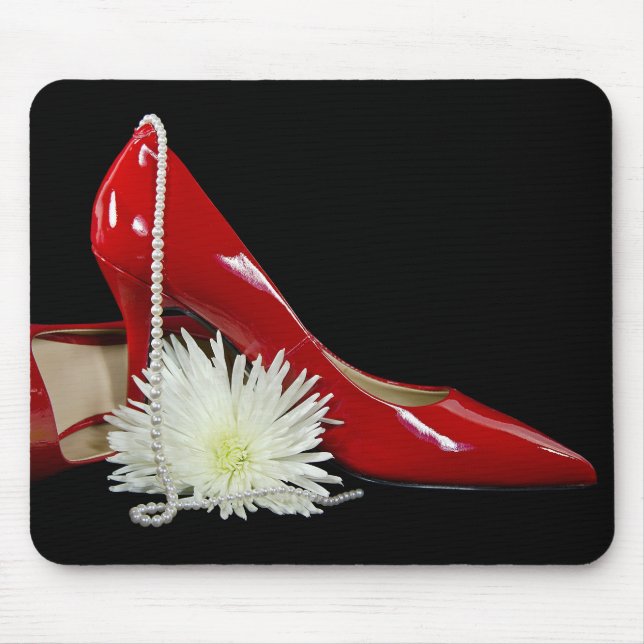 Red Shiny Shoes Mousepad (Vorne)