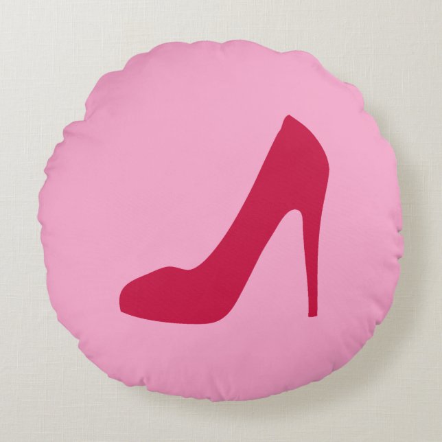 Red Shoe Rundes Kissen (Vorderseite)