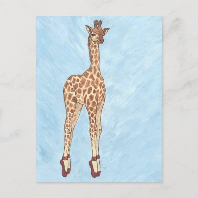 Red Shoes Giraffe Postkarte (Vorderseite)