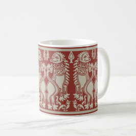 Red Sicilian Lions Coffee Tasse