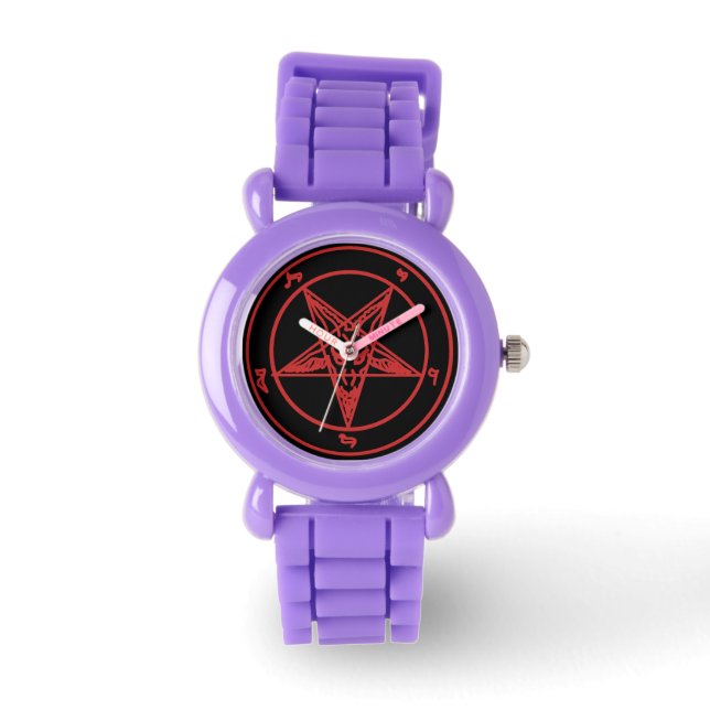 Red Sigil of Baphomet Armbanduhr (Vorderseite)