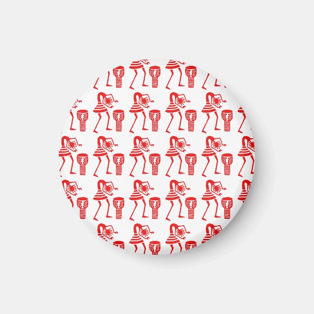 Red Silhouette Dance Magnet (Vorne)