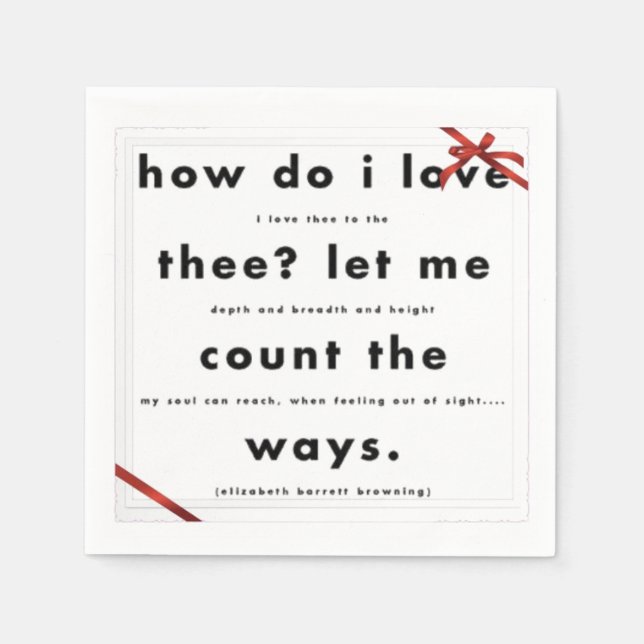 Red Silk Ribbon, wie ich das Papier Napkins Liebe Serviette (Vorderseite)