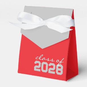 Red & Silver Grau Abschluss Gefälligkeitsboxen Geschenkschachtel