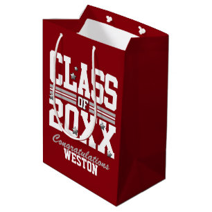 Red Silver Schließ Class Year Mittlere Geschenktüte
