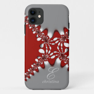Red Silver Tribal Lace Fraktale Monogram iPhone 5 Case-Mate iPhone Hülle
