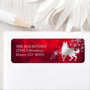 Red Silver Winter German Shepherd Dog Address