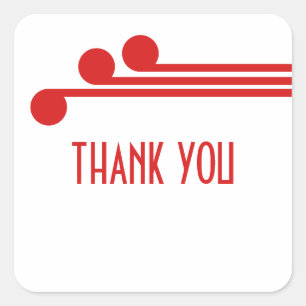 Red Simple Deko Chic Danke, Stickers