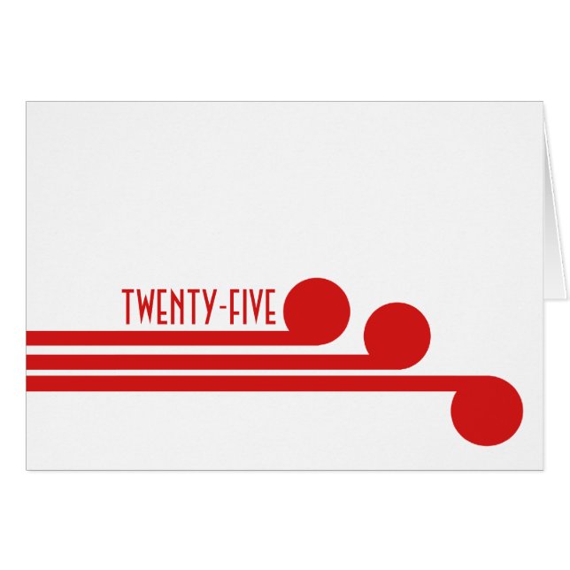 Red Simple Deko Chic Tischnummer Card (Vorderseite (Horizontal))