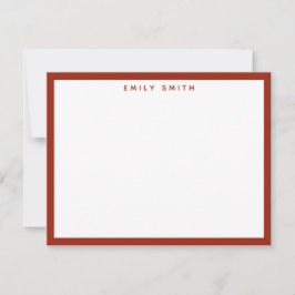 Red Simple Modern Note Card Mitteilungskarte