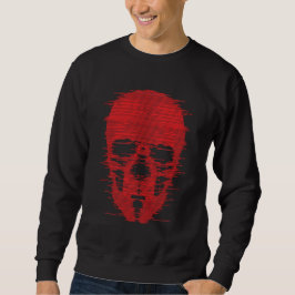 Red Skull Glitch Art Sweatshirt