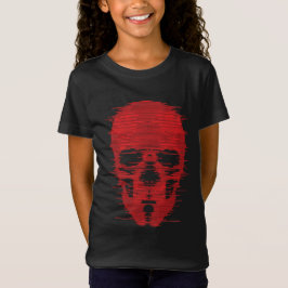 Red Skull Glitch Art T-Shirt