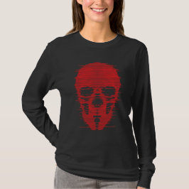 Red Skull Glitch Art T-Shirt