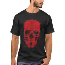 Red Skull Glitch Art