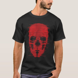 Red Skull Glitch Art T-Shirt