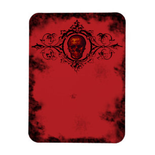 Red Skull Goth Magnet