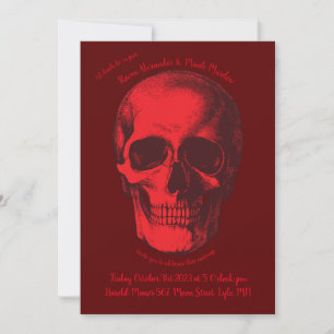 Red Skull Gothic Hochzeitseinladung Einladung