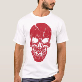 Red Skull Horror Design, Creepy Gothic Artwork für T-Shirt