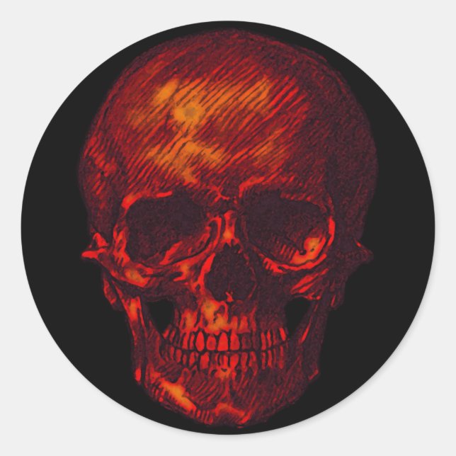 Red Skull Runder Aufkleber (Vorderseite)