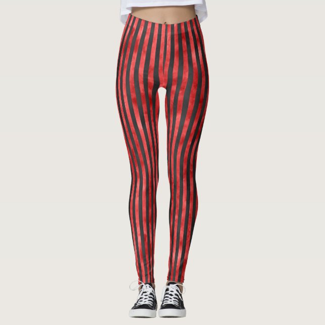 Red Skulls and Sunflower Series Design 11 Leggings (Vorderseite)