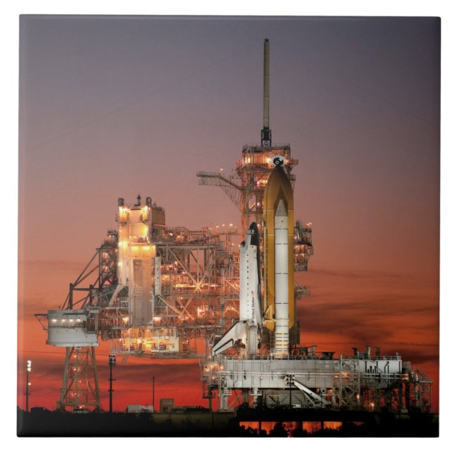 Red Sky for Space Shuttle Atlantis Start Fliese (Vorderseite)