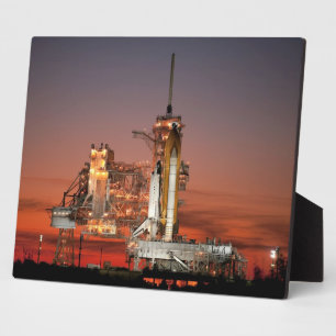 Red Sky for Space Shuttle Atlantis Start Fotoplatte