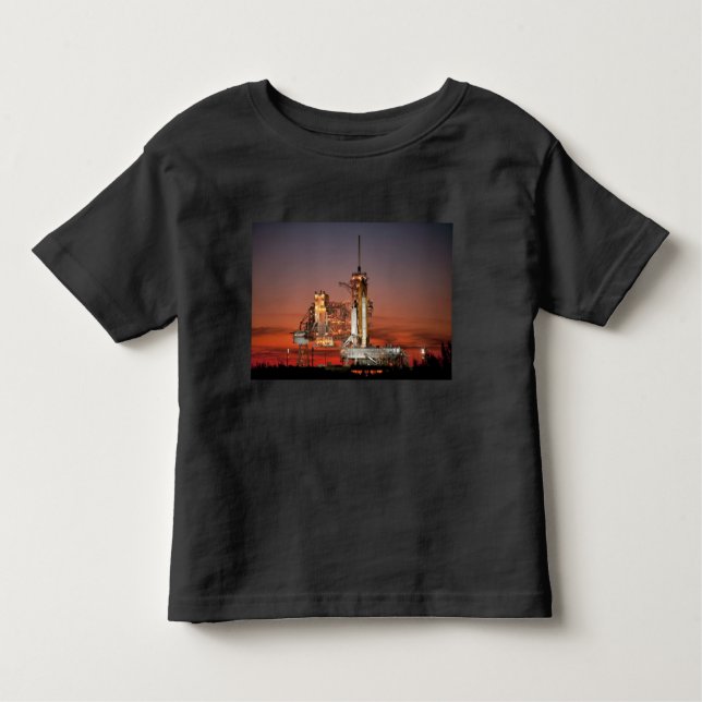 Red Sky for Space Shuttle Atlantis Start Kleinkind T-shirt (Vorderseite)