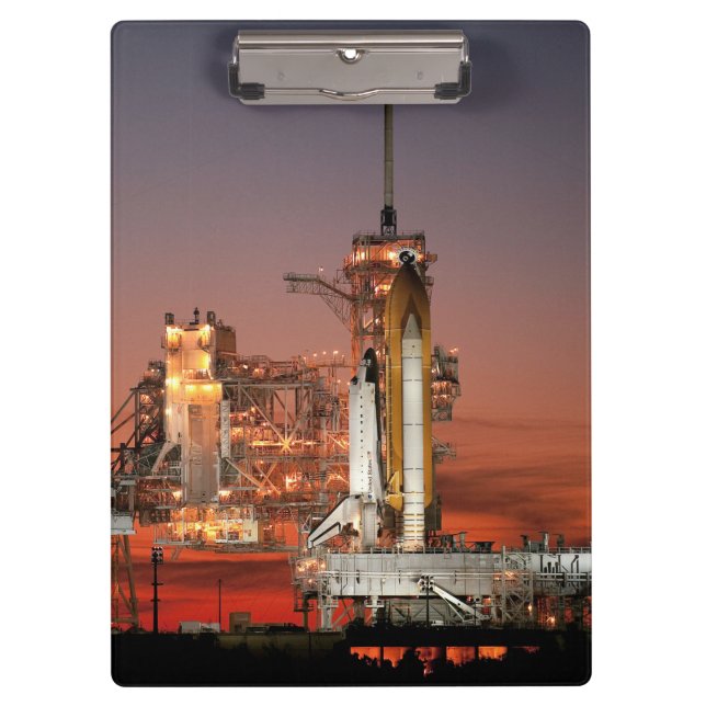 Red Sky for Space Shuttle Atlantis Start Klemmbrett (Vorderseite)
